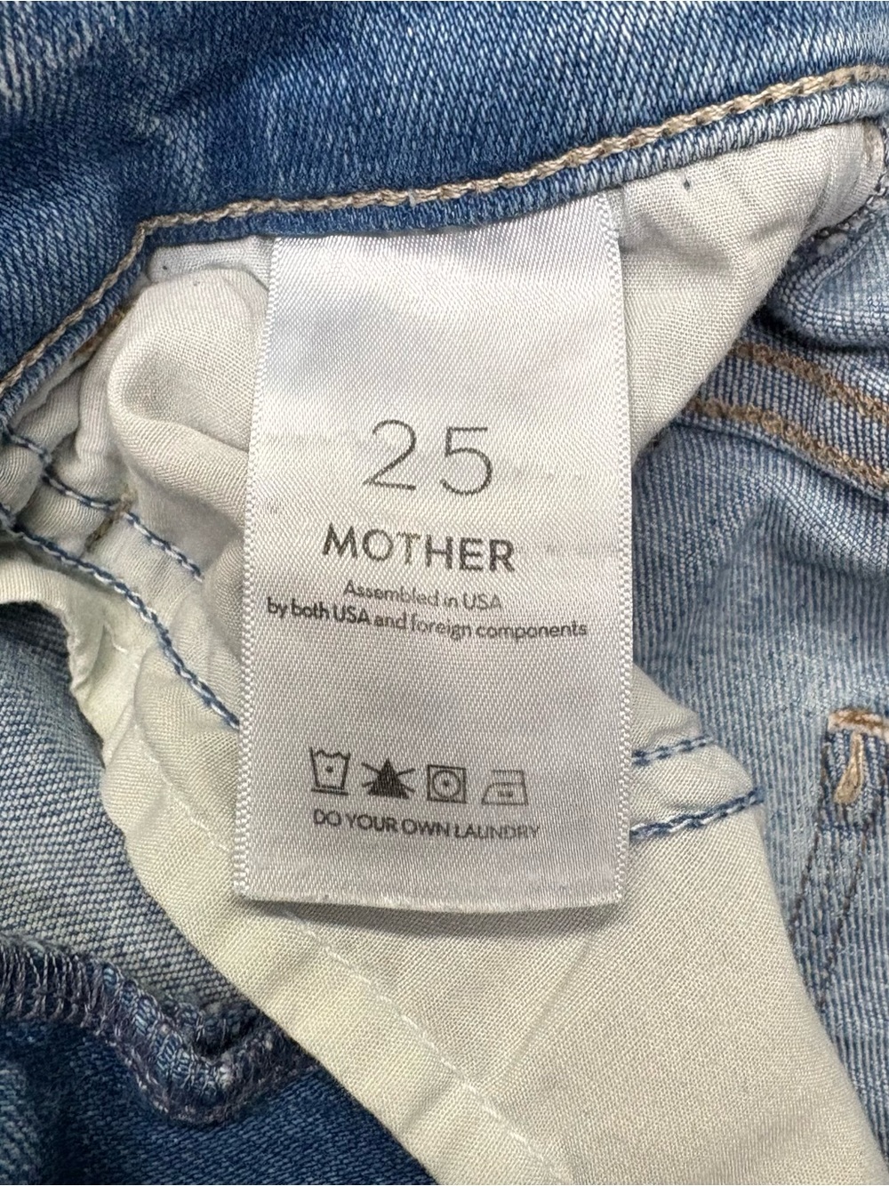 Mother Jeans Womens 25 Blue Hustler Ankle Fray in Au Revoir USA Made Stretch - Picture 6 of 14